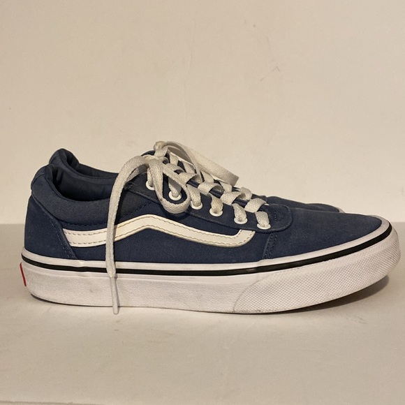 Vans Classic Unisex Kids Slate Blue and White SK8-Low Shoe - Picture 4 of 9